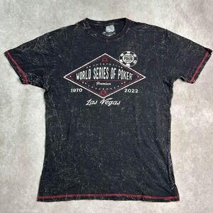 Premium 51 World Series of Poker Las Vegas Mineral Wash T-Shirt Mens Small